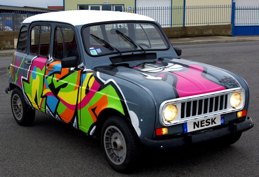 graff sur voiture