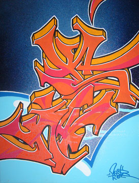 toile graffiti verticale