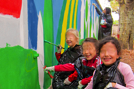 fresque enfants cole