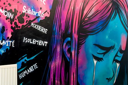 fresque harclement scolaire
